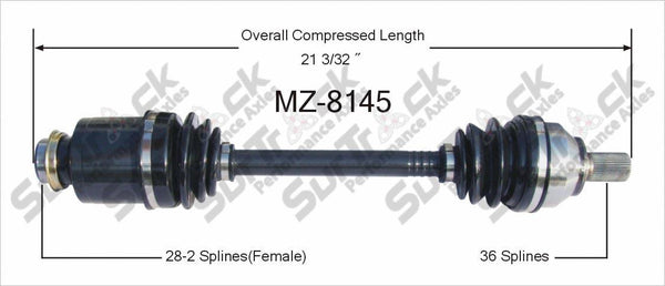 Nuevo eje de transmisión CV para Mazda 3 pernos 2.3LM/T 2004-05 delantero P