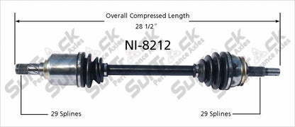 New CV Drive Axle Shaft Fits Nissan Quest 2004-06 Front D