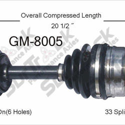 New CV Drive Axle Shaft Fits Chevrolet Astro GMC Safari Mini Van 90-96 Front D/P