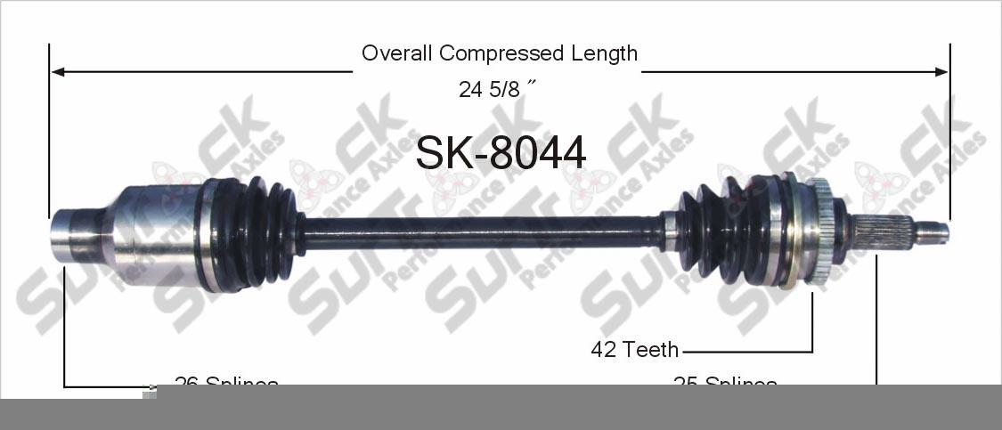 CV Drive Axle Shaft Fits Suzuki Aerio 2003 Front P
