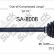 New CV Drive Axle Shaft Fits Saab 900 1990-93 Front P