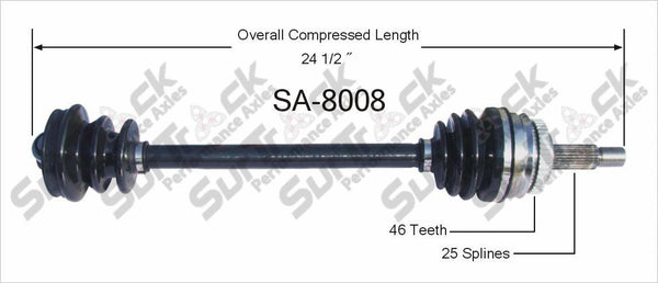 New CV Drive Axle Shaft Fits Saab 900 1990-93 Front P