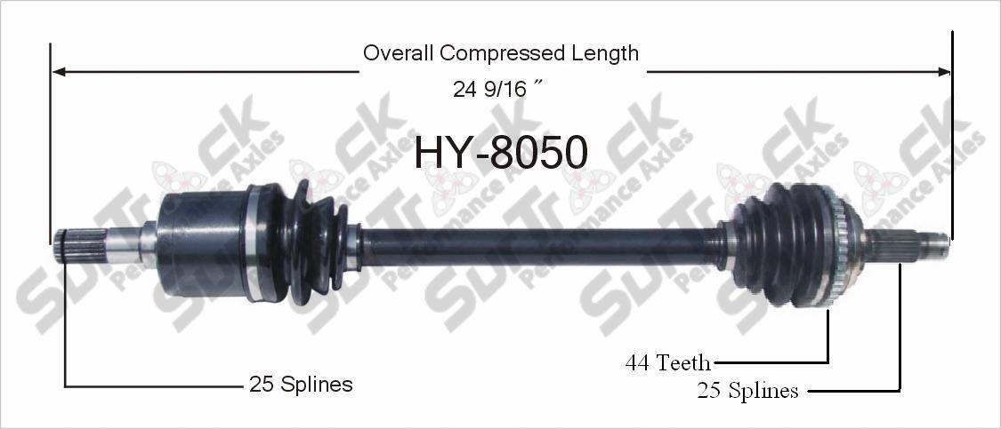 CV Drive Axle Shaft Fits Hyundai Accent 2000-05 Front D