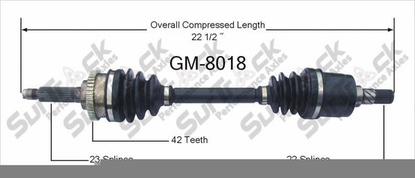 New CV Drive Axle Shaft Fits Geo Metro Suzuki Swift 1995-01 Front D