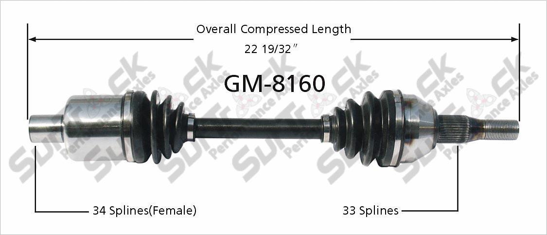 New CV Drive Axle Shaft Fits Buick Rendezvous Pontiac Aztek 2001-05 Front D