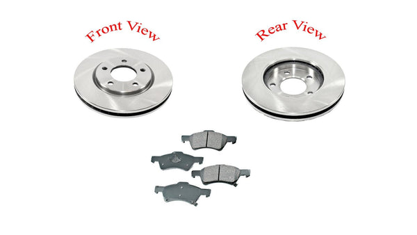 Front Disc Brake Rotors Brake Pads for 2001-2007 Chrysler Town & Country 4W Disc