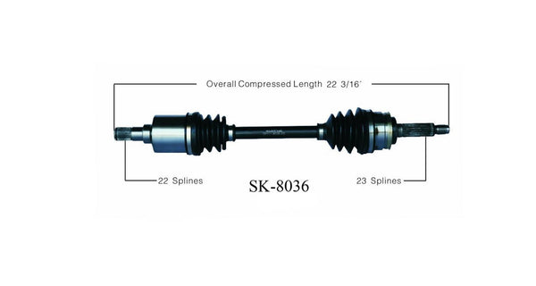 Nuevo eje de transmisión CV para Suzuki Swift (SOHC) 1989-94 lado del conductor delantero