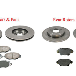 Fits 2002-2004 Jaguar Type X Front & Rear Brake Disc Rotors & Ceramic Pads 6pc