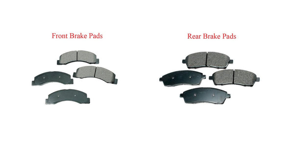 Fits 00-04 Ford F250 F350 Super Duty Excursion Front & Rear Brake Ceramic Pads