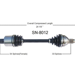 New CV Drive Axle Shaft Fits Saturn Vue 2002-05 Front Passenger Side