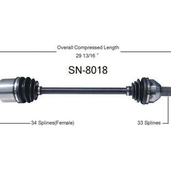 Nuevo eje de transmisión CV para Saturn Vue 2002-05 lado del pasajero delantero