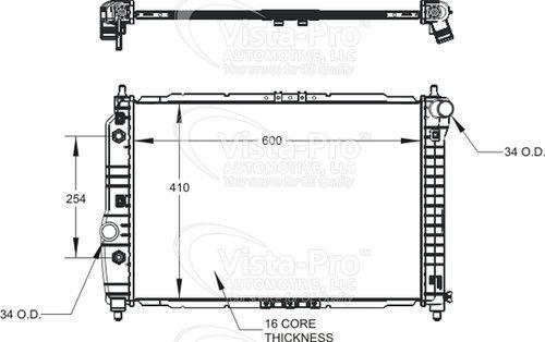 Onix OR2873 433985 Radiator AVEO With Air Condition REF# 2873