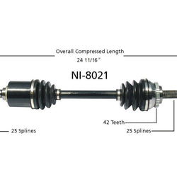 Nuevo eje lateral del conductor NI-8021 se adapta a Nissan 200sx, Sentra, Almera y Nx.
