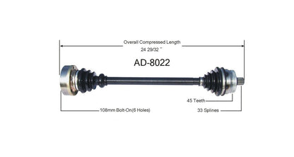 New CV Drive Axle Shaft Fits A4 97-01 Passat 98-01 Front Passenger Side