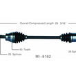 New CV Drive Axle Shaft Fits Outlander 2003-06 Rear Driver Side