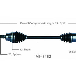 New CV Drive Axle Shaft Fits Outlander 2003-06 Rear Driver Side