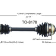 Front CV Drive Axle Shaft for Front Wheel Drive Only Lexus RX300 2002 2003