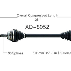 New CV Drive Axle Shaft Fits Audi 5000 1980-88 Front Driver Or Passenger Side