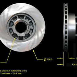 Qualis 5473 Rotor de freno de disco, delantero (2) rotores delanteros modelos 4x4 