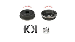 01-02 F150 Tambores y zapatas de freno trasero de 5 lengüetas y resortes de zapatas de freno 80102 B723 H7298 