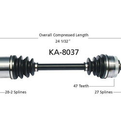 Brand New Front Passenger Side Axle Fits KIA Amanti 2004-2006