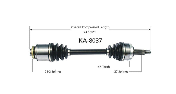 Brand New Front Passenger Side Axle Fits KIA Amanti 2004-2006