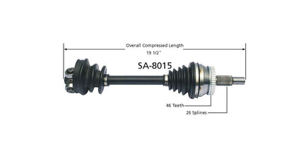 91-98 Saab 9000 M/TP/S Nuevo eje de transmisión CV
