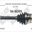 SurTrack NI-8099 CV Axle Shaft - New, Front-Left or Right Xterra Frontier