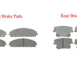 CD1058 CD1057 Ceramic F & R Disc Pad Set Opional Dual Piston Frt Calipers