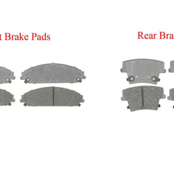 CD1058 CD1057 Ceramic F & R Disc Pad Set Opional Dual Piston Frt Calipers