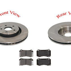 Fits for Front 2006-2010 Jeep SRT8 Front Disc Brake Rotors W Ceramic Front Pads