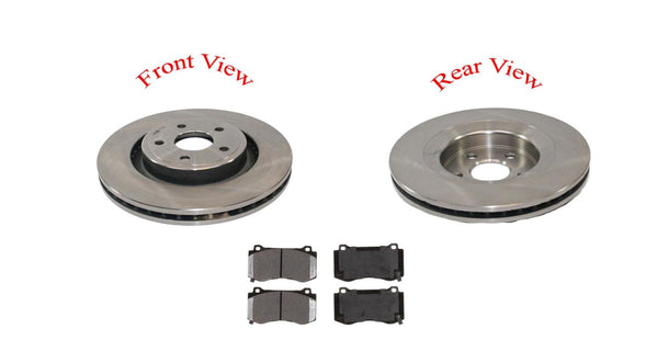 Fits for Front 2006-2010 Jeep SRT8 Front Disc Brake Rotors W Ceramic Front Pads