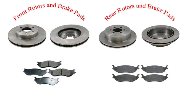 Se adapta a rotores delanteros y traseros Dodge Durango 2003 y almohadillas de cerámica.