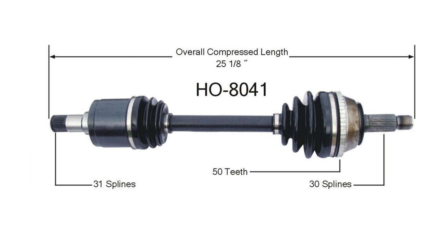 1991-95 Legend Front Passenger Side CV Drive Axle Shaft