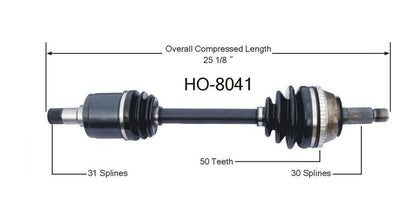 1991-95 Legend Front Passenger Side CV Drive Axle Shaft