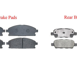 Fits 2004-2009 Nissan Quest Front and Rear Ceramic Brake Pads