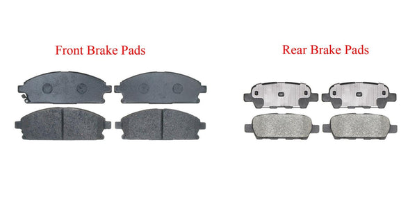 Fits 2004-2009 Nissan Quest Front and Rear Ceramic Brake Pads