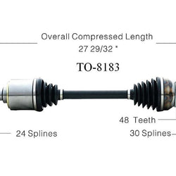 Nuevo eje de transmisión CV para Toyota Sienna FWD 2004-09 lado del conductor delantero