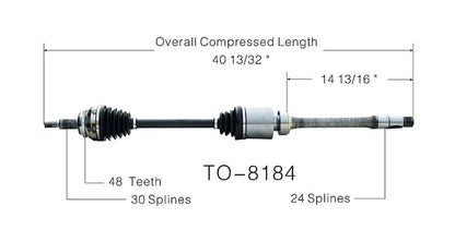 New CV Drive Axle Shaft Fits Toyota Sienna FWD 04-10 Front Passenger Side