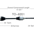 Eje del eje CV del lado del pasajero delantero para Toyota Sienna 2004-2010 con tracción total