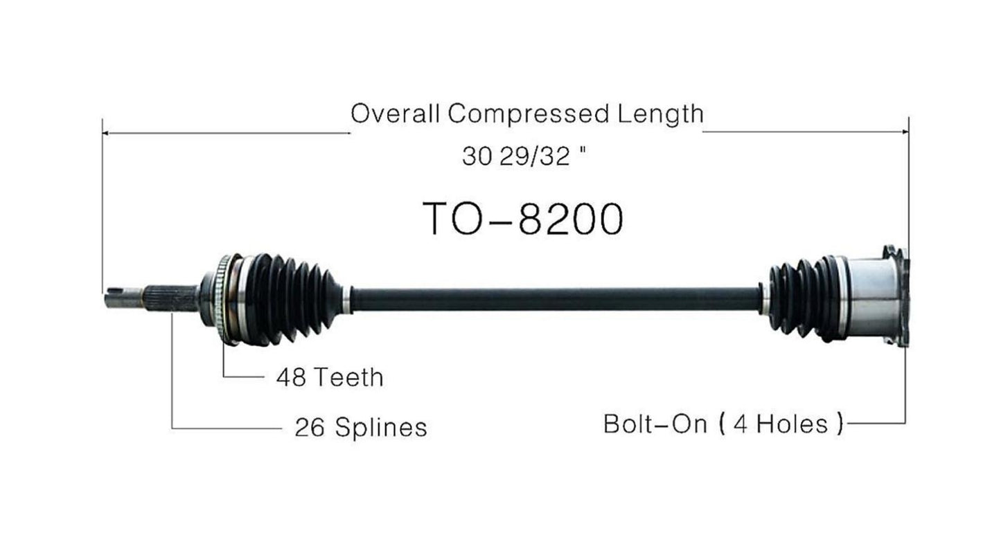 REAR CV Drive Axle Shaft Fits Sienna All Wheel Drive 04-10 FOR REAR of VAN