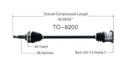 REAR CV Drive Axle Shaft Fits Sienna All Wheel Drive 04-10 FOR REAR of VAN