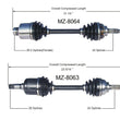 Nuevo eje Cv lado del conductor y del pasajero Capri Xr2 91-94