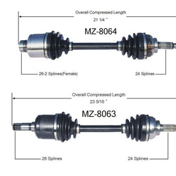 Nuevo eje Cv lado del conductor y del pasajero Capri Xr2 91-94