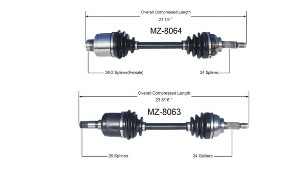 Nuevo eje Cv lado del conductor y del pasajero Capri Xr2 91-94