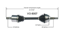 Driver Side CV Drive Axle Shaft Will Fit 2001-2004 Volvo S40 V40
