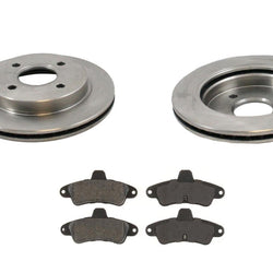 Fits For 1999-2001 Mercury Cougar Rear Brake Rotors & Pads 3pc