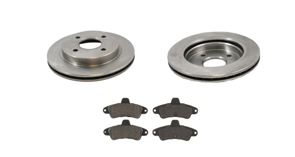 Fits For 1999-2001 Mercury Cougar Rear Brake Rotors & Pads 3pc