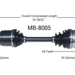 ML320 ML350 ML430 ML500 D/S SurTrack MB-8005 Eje CV