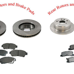 Fits 1992-1999 Toyota Camry 4 Cly F & R Brake Rotors and Ceramic Pads